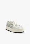 Schutz St-bold Sneakers Womens Silver Leather Platform Shoes Gal1941 In Silver