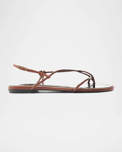 Schutz Strappy Leather Ankle-strap Sandals In Sauvage