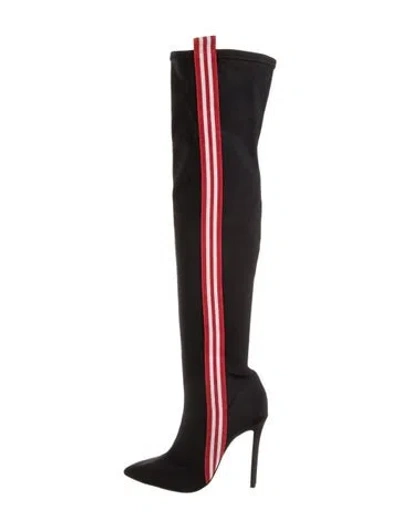 Pre-owned Schutz Striped Boots In Black