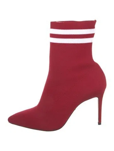 Pre-owned Schutz Striped Sock Boots In Red
