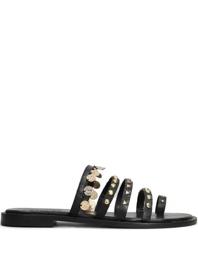 SCHUTZ STUDDED FLAT SANDALS