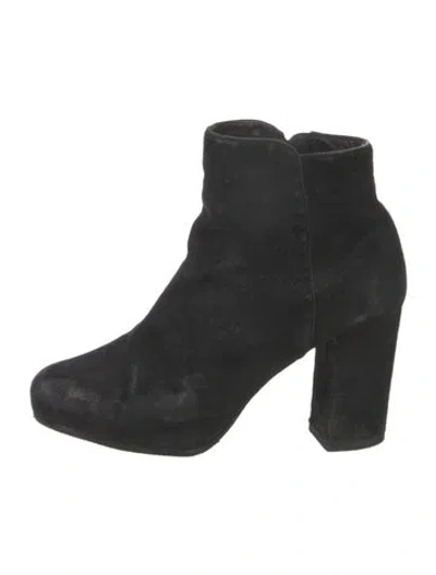 Pre-owned Schutz Suede Boots In Black