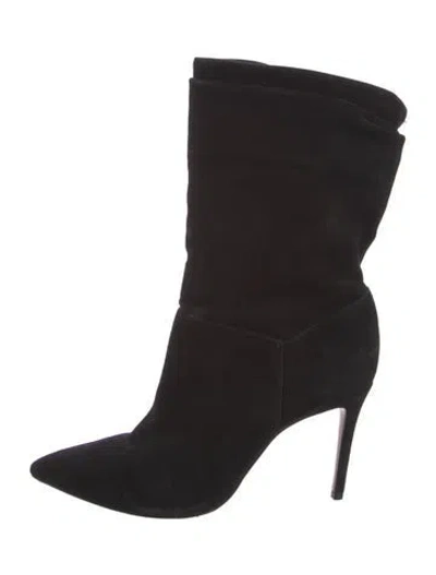 Pre-owned Schutz Suede Boots In Black
