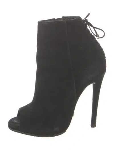 Pre-owned Schutz Suede Boots In Black