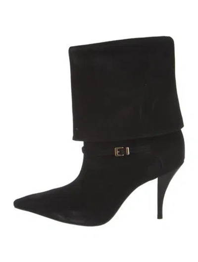 Pre-owned Schutz Suede Boots In Black