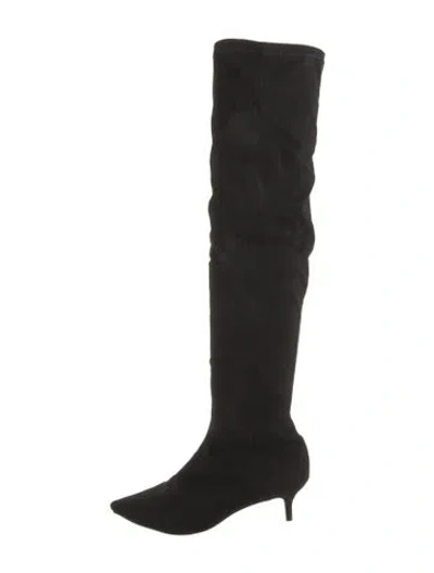 Pre-owned Schutz Suede Boots In Black