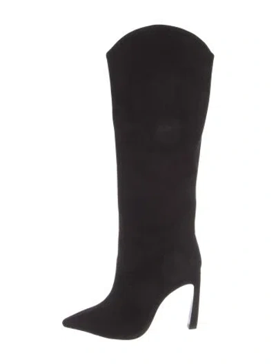 Pre-owned Schutz Suede Boots In Black