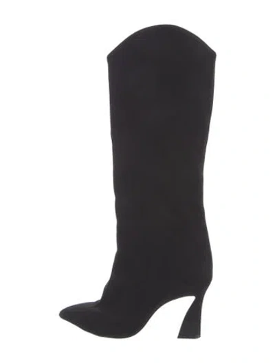 Pre-owned Schutz Suede Boots In Black
