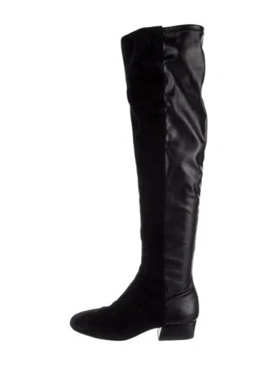 Pre-owned Schutz Suede Boots In Black