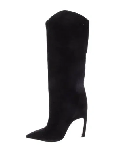 Pre-owned Schutz Suede Boots In Black