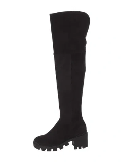 Pre-owned Schutz Suede Boots In Black