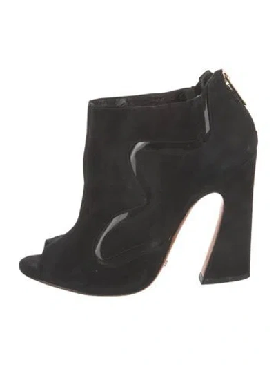 Pre-owned Schutz Suede Boots In Black