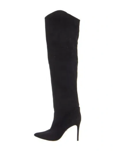 Pre-owned Schutz Suede Boots In Black