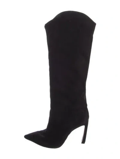 Pre-owned Schutz Suede Boots In Black