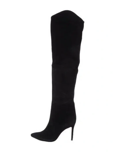Pre-owned Schutz Suede Boots In Black