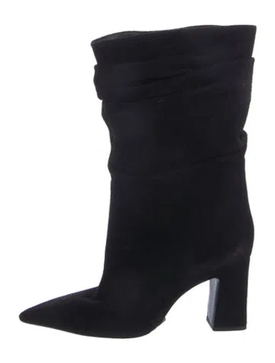 Pre-owned Schutz Suede Boots In Black
