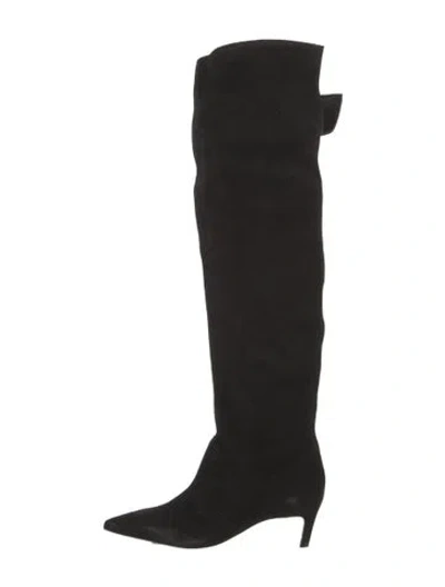 Pre-owned Schutz Suede Boots In Black
