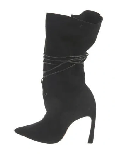 Pre-owned Schutz Suede Boots In Black