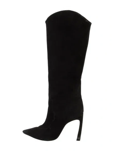 Pre-owned Schutz Suede Boots In Black
