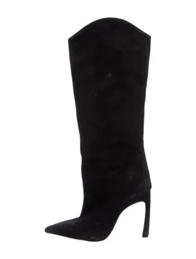 Pre-owned Schutz Suede Boots In Black