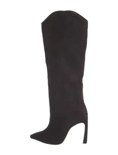 Pre-owned Schutz Suede Boots In Black
