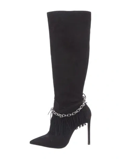 Pre-owned Schutz Suede Boots In Black