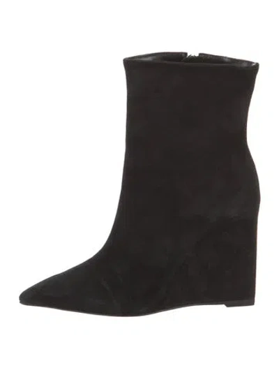 Pre-owned Schutz Suede Boots In Black