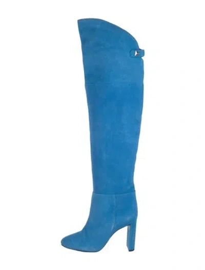 Pre-owned Schutz Suede Boots In Blue
