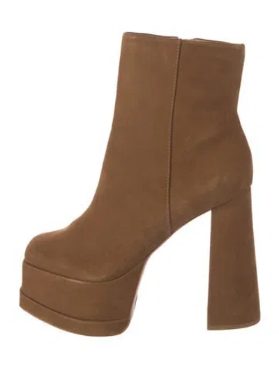 Pre-owned Schutz Suede Boots In Brown
