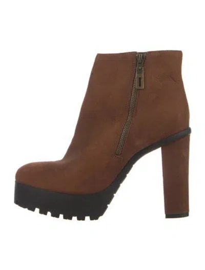 Pre-owned Schutz Suede Boots In Brown