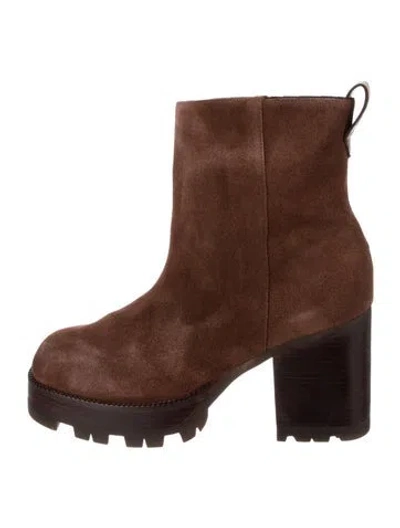 Pre-owned Schutz Suede Boots In Brown