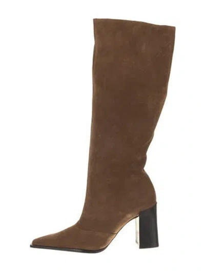 Pre-owned Schutz Suede Boots In Brown