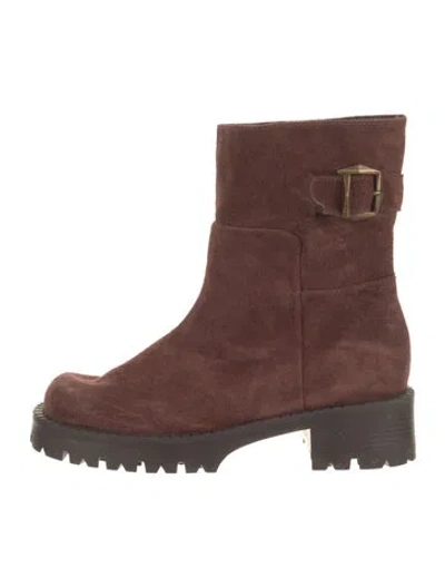 Pre-owned Schutz Suede Boots In Brown