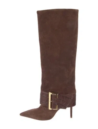 Pre-owned Schutz Suede Boots In Brown