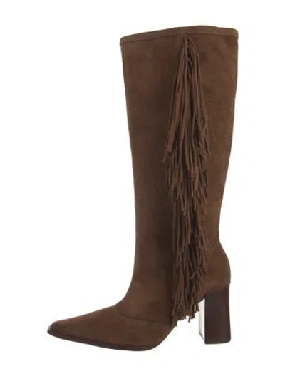 Pre-owned Schutz Suede Boots In Brown