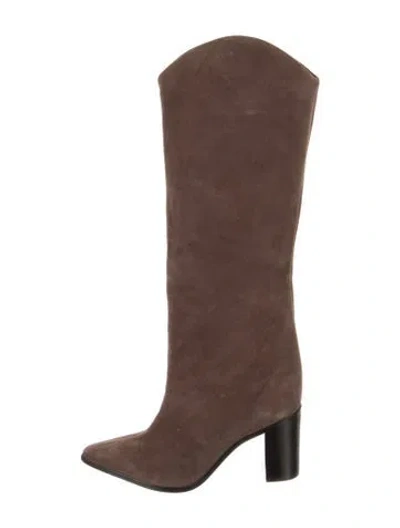 Pre-owned Schutz Suede Boots In Brown