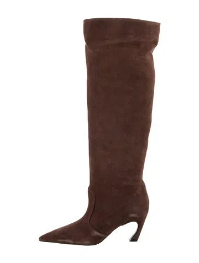 Pre-owned Schutz Suede Boots In Brown