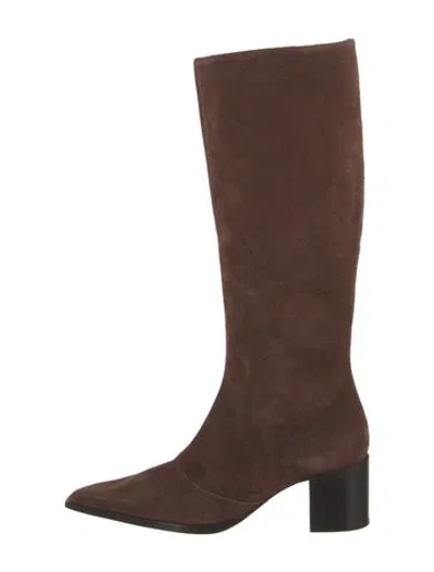 Pre-owned Schutz Suede Boots In Brown