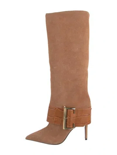 Pre-owned Schutz Suede Boots In Brown