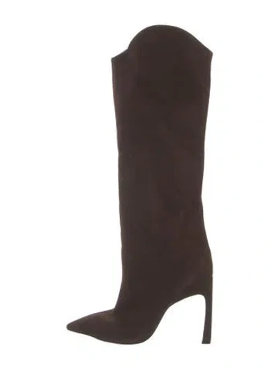 Pre-owned Schutz Suede Boots In Brown