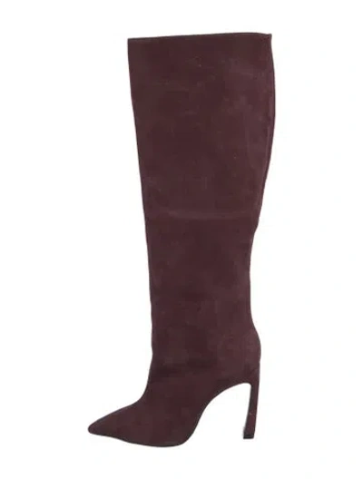 Pre-owned Schutz Suede Boots In Burgundy