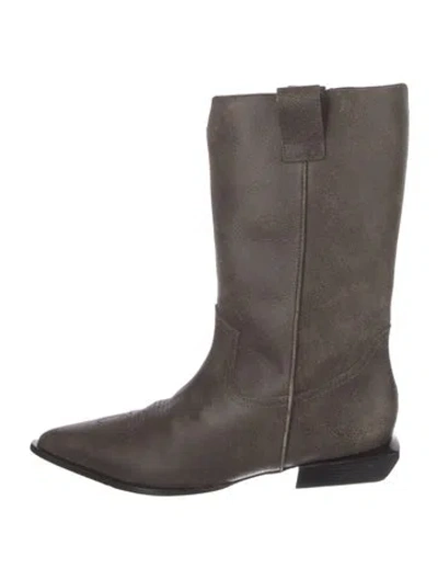 Pre-owned Schutz Suede Boots In Gray