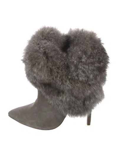 Pre-owned Schutz Suede Boots In Grey