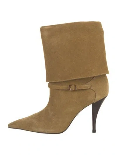 Pre-owned Schutz Suede Boots In Neutral