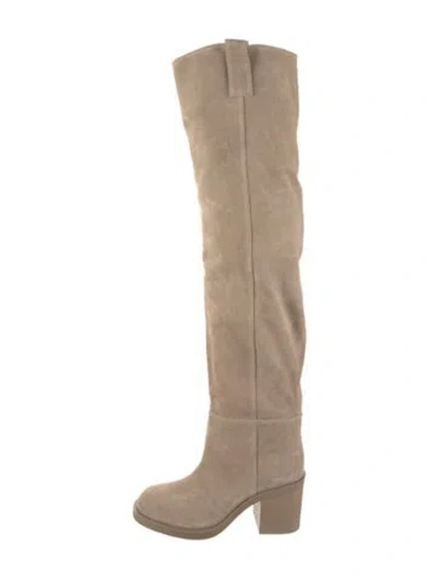 Pre-owned Schutz Suede Boots In Neutral