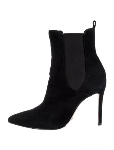 Pre-owned Schutz Suede Chelsea Boots In Black