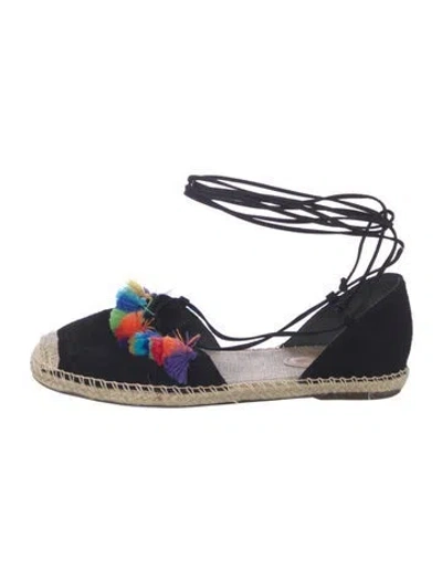 Pre-owned Schutz Suede Colorblock Pattern Espadrilles In Blue