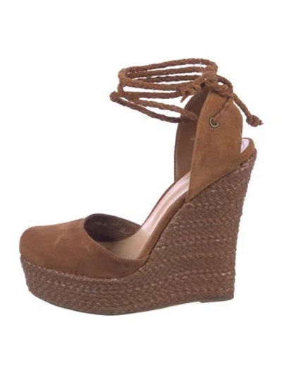 Pre-owned Schutz Suede Colorblock Pattern Pumps In Brown