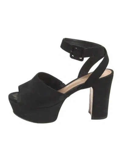 Pre-owned Schutz Suede D'orsay Pumps In Black