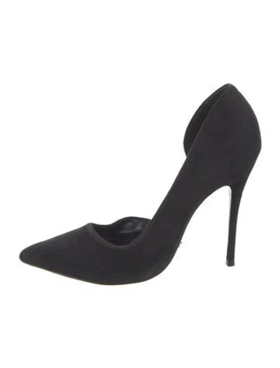 Pre-owned Schutz Suede D'orsay Pumps In Black